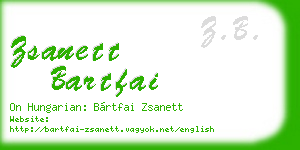 zsanett bartfai business card